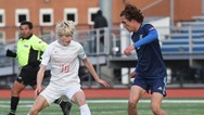 Who are the top returning Super Essex Conference boys soccer stat leaders in 2023?